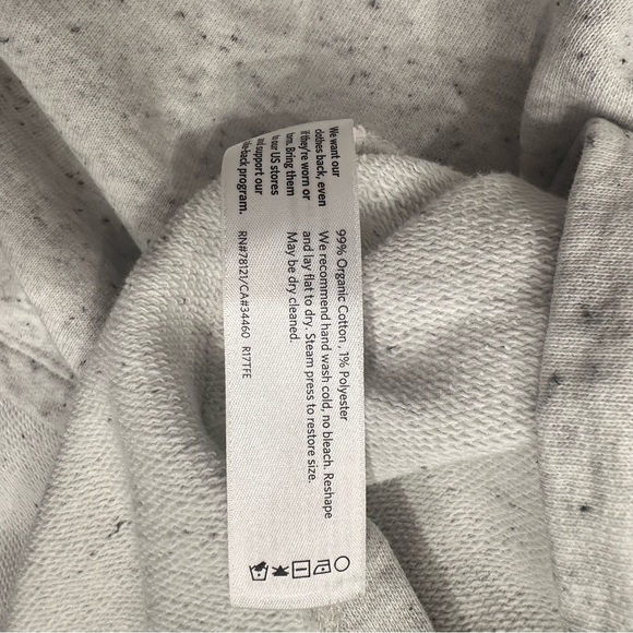 Eileen Fisher Organic Cotton 3/4 Sleeve Shift Dress Size Large White Gray - Picture 12 of 13